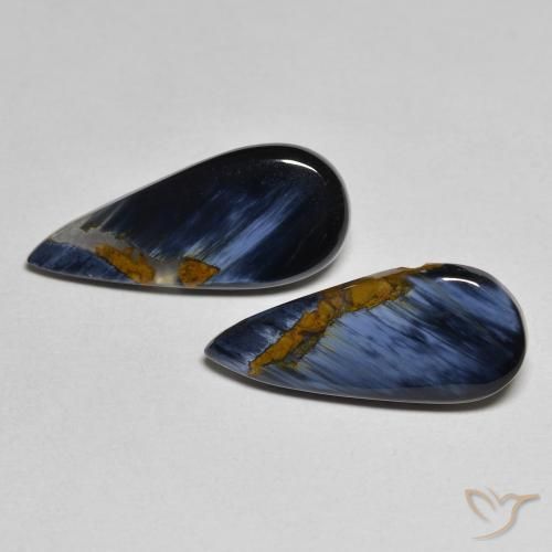 4.86ctw Natürlicher Mehrfarbig Pietersite, Birnenform, Lichtundurchlässig