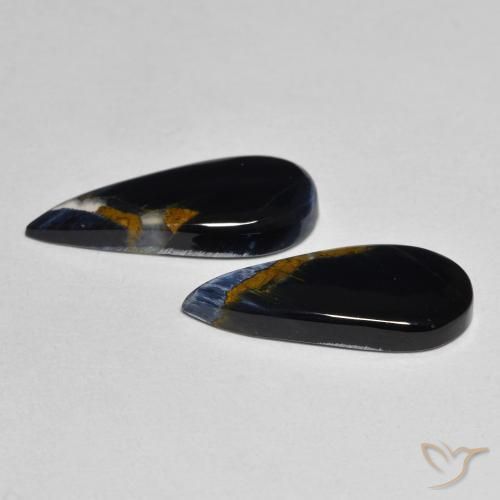 4.86 ct natürliche Mehrfarbig Pietersite-Edelsteine, Birnenform, Lichtundurchlässig
