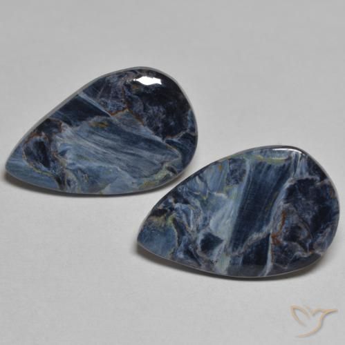 8.69ctw Natürlicher Mehrfarbig Pietersite, Birnenform, Lichtundurchlässig