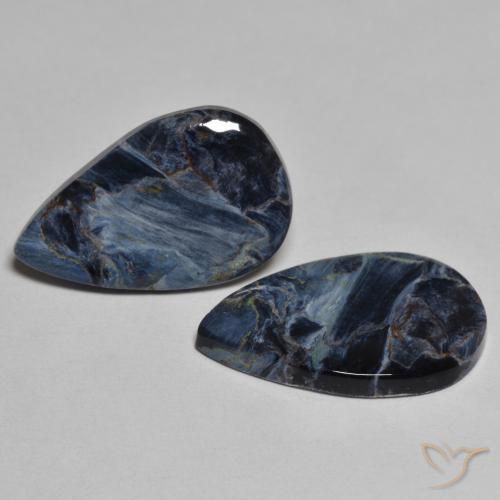 8.69 ct natürliche Mehrfarbig Pietersite-Edelsteine, Birnenform, Lichtundurchlässig