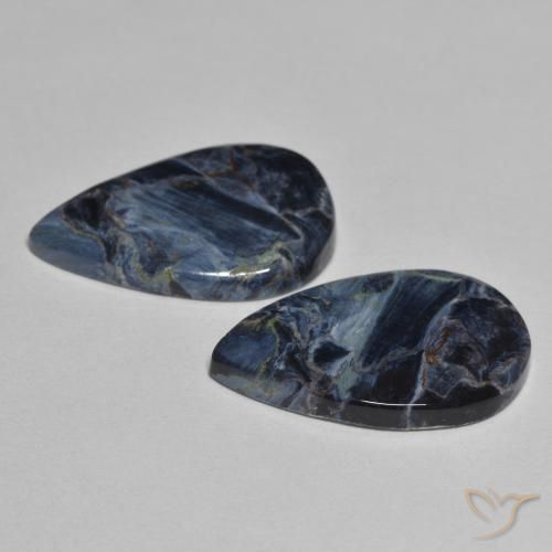 8.69 ct natürliche Mehrfarbig Pietersite-Edelsteine, Birnenform, Lichtundurchlässig
