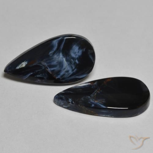 5.89 ct natürliche Mehrfarbig Pietersite-Edelsteine, Birnenform, Lichtundurchlässig