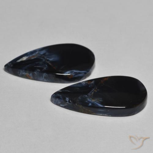 5.89 ct natürliche Mehrfarbig Pietersite-Edelsteine, Birnenform, Lichtundurchlässig