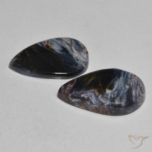 5.95 ct natürliche Mehrfarbig Pietersite-Edelsteine, Birnenform, Lichtundurchlässig