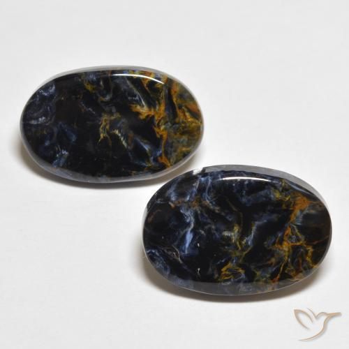 8.84ctw Natürlicher Mehrfarbig Pietersite, Oval, Lichtundurchlässig