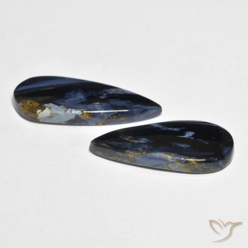 5.47 ct natürliche Mehrfarbig Pietersite-Edelsteine, Birnenform, Lichtundurchlässig