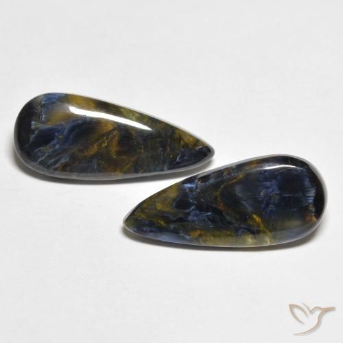 4.33ctw Natürlicher Mehrfarbig Pietersite, Birnenform, Lichtundurchlässig