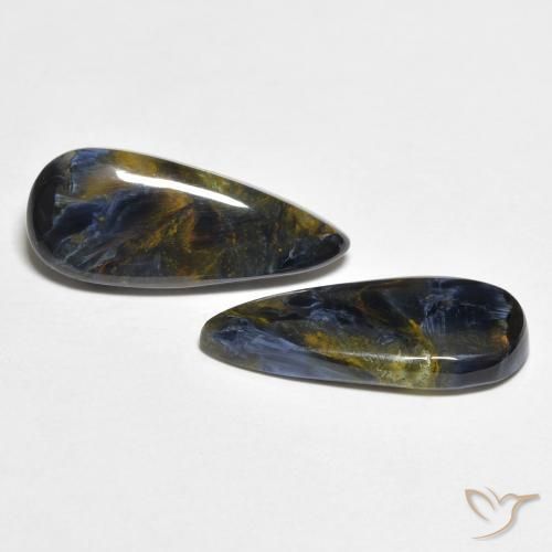 4.33 ct natürliche Mehrfarbig Pietersite-Edelsteine, Birnenform, Lichtundurchlässig