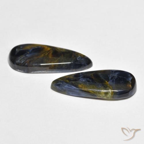4.33 ct natürliche Mehrfarbig Pietersite-Edelsteine, Birnenform, Lichtundurchlässig