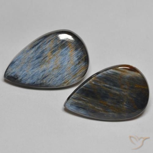8.20ctw Natürlicher Mehrfarbig Pietersite, Birnenform, Lichtundurchlässig
