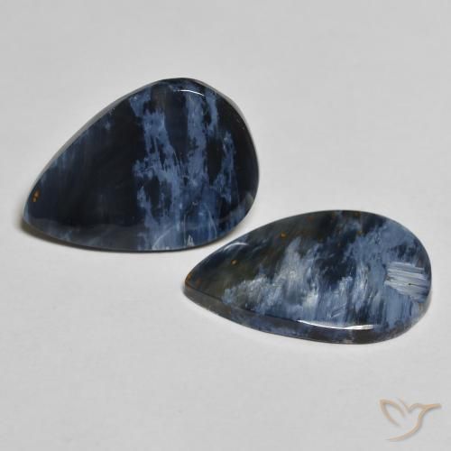 7.34 ct natürliche Mehrfarbig Pietersite-Edelsteine, Birnenform, Lichtundurchlässig