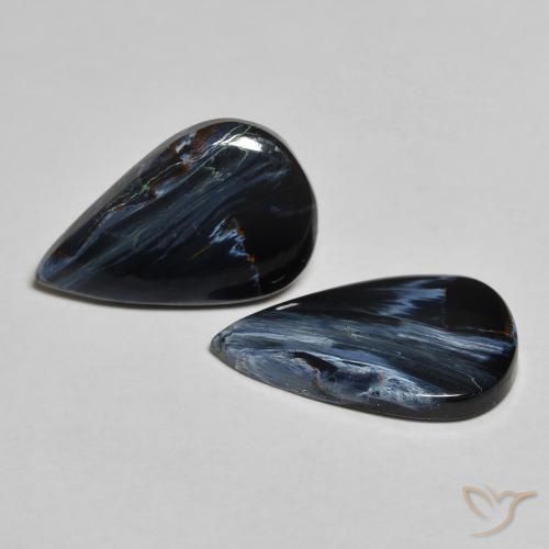 5.25 ct natürliche Mehrfarbig Pietersite-Edelsteine, Birnenform, Lichtundurchlässig