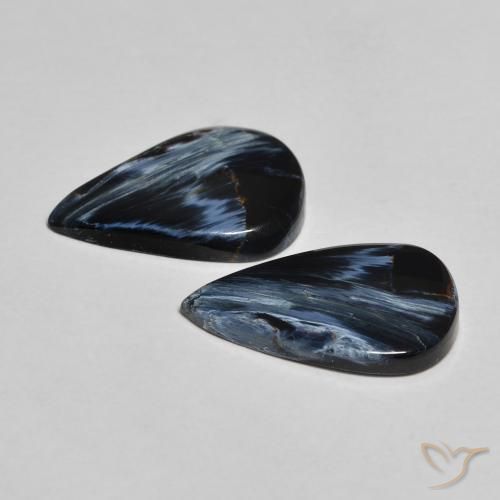 5.25 ct natürliche Mehrfarbig Pietersite-Edelsteine, Birnenform, Lichtundurchlässig