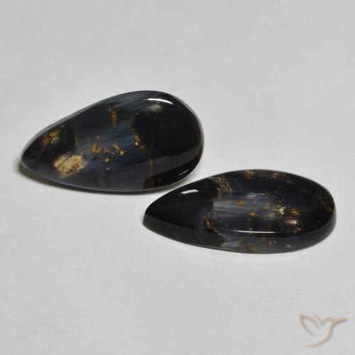 7.21 ct natürliche Mehrfarbig Pietersite-Edelsteine, Birnenform, Lichtundurchlässig