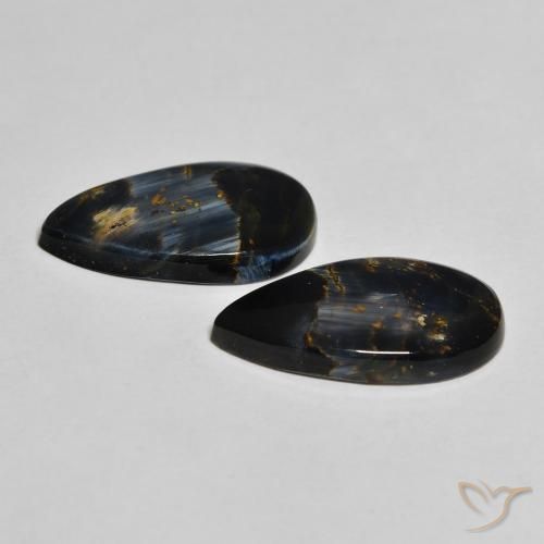 7.21 ct natürliche Mehrfarbig Pietersite-Edelsteine, Birnenform, Lichtundurchlässig