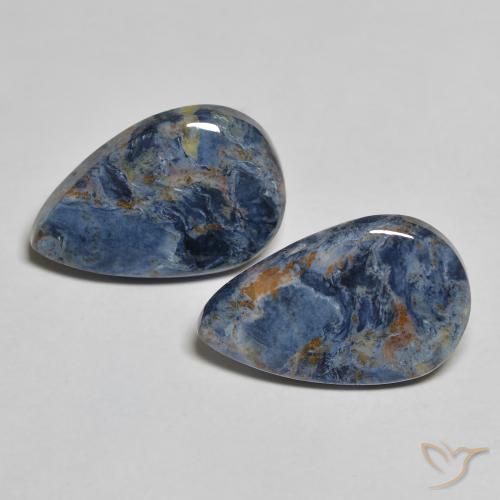 7.67ctw Natürlicher Mehrfarbig Pietersite, Birnenform, Lichtundurchlässig
