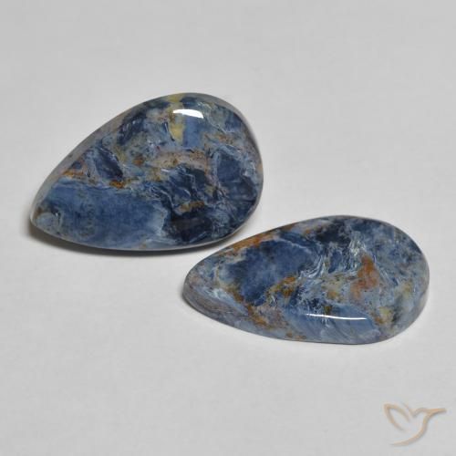 7.67 ct natürliche Mehrfarbig Pietersite-Edelsteine, Birnenform, Lichtundurchlässig