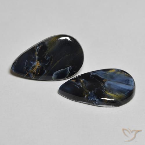 6.58 ct natürliche Mehrfarbig Pietersite-Edelsteine, Birnenform, Lichtundurchlässig