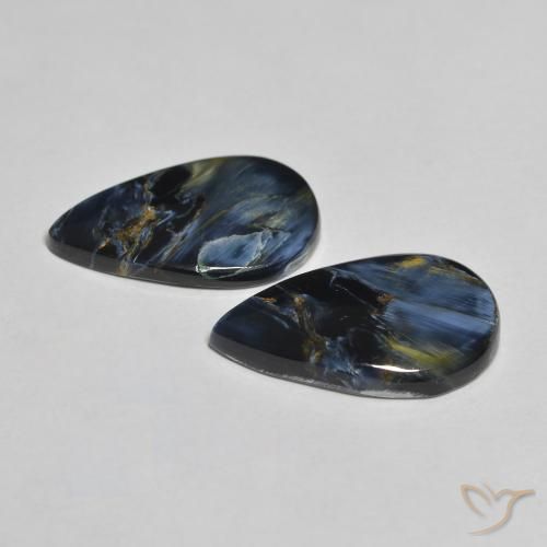 6.58 ct natürliche Mehrfarbig Pietersite-Edelsteine, Birnenform, Lichtundurchlässig