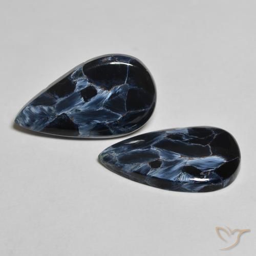 9.55 ct natürliche Mehrfarbig Pietersite-Edelsteine, Birnenform, Lichtundurchlässig