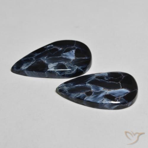 9.55 ct natürliche Mehrfarbig Pietersite-Edelsteine, Birnenform, Lichtundurchlässig
