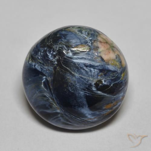 6.82ct Natürlicher Mehrfarbig Pietersite, Runden, Lichtundurchlässig