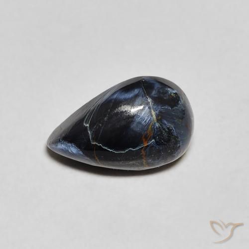 1.32ct Natürlicher Mehrfarbig Pietersite, Birnenform, Lichtundurchlässig