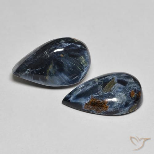 4.67 ct natürliche Mehrfarbig Pietersite-Edelsteine, Birnenform, Lichtundurchlässig