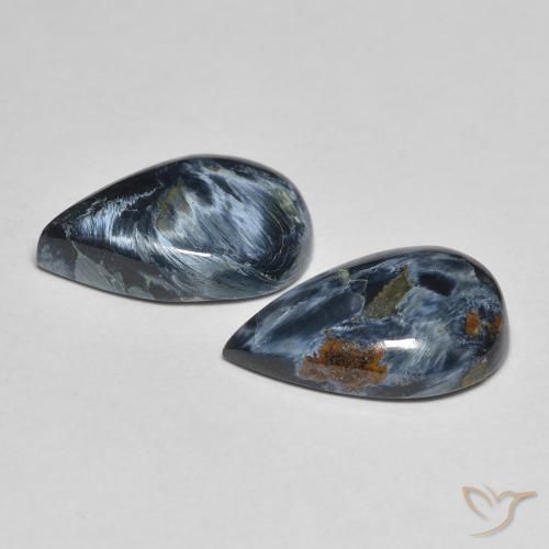4.67 ct natürliche Mehrfarbig Pietersite-Edelsteine, Birnenform, Lichtundurchlässig