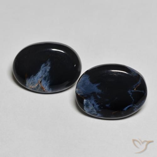 9.73ctw Natürlicher Mehrfarbig Pietersite, Oval, Lichtundurchlässig