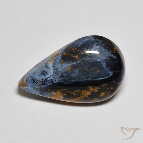5.30ct Natürlicher Mehrfarbig Pietersite, Birnenform, Lichtundurchlässig