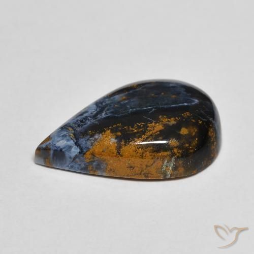 9,17 ctw natürlicher Mehrfarbig Pietersite, Birnenform, Lichtundurchlässig