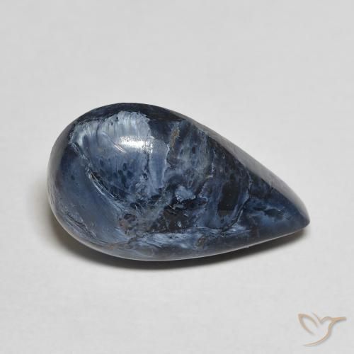 4.66ct Natürlicher Mehrfarbig Pietersite, Birnenform, Lichtundurchlässig