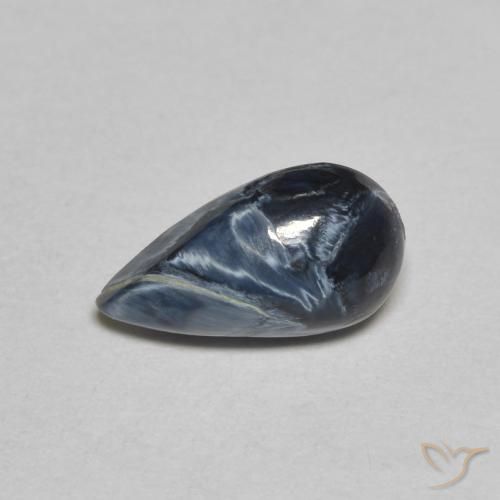 0.95ct Natürlicher Mehrfarbig Pietersite, Birnenform, Lichtundurchlässig