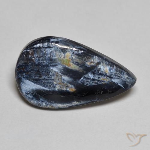 4.73ct Natürlicher Mehrfarbig Pietersite, Birnenform, Lichtundurchlässig