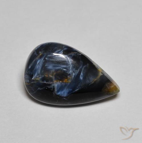 2.85ct Natürlicher Mehrfarbig Pietersite, Birnenform, Lichtundurchlässig