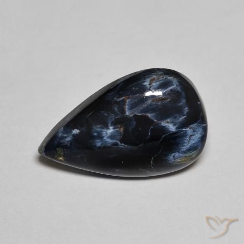 3.82ct Natürlicher Mehrfarbig Pietersite, Birnenform, Lichtundurchlässig
