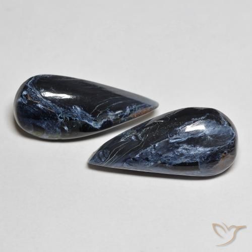 9.90ctw Natürlicher Mehrfarbig Pietersite, Birnenform, Lichtundurchlässig