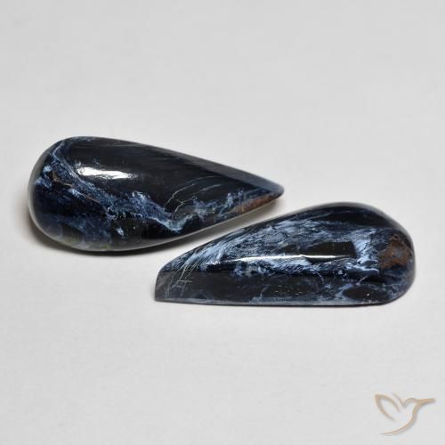 9.90 ct natürliche Mehrfarbig Pietersite-Edelsteine, Birnenform, Lichtundurchlässig