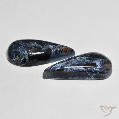 9.90 ct natürliche Mehrfarbig Pietersite-Edelsteine, Birnenform, Lichtundurchlässig