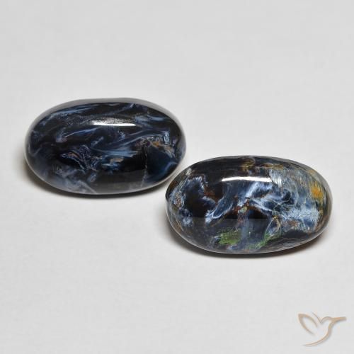 7.73ctw Natürlicher Mehrfarbig Pietersite, Oval, Lichtundurchlässig