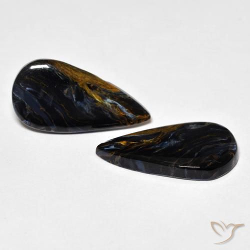 8.53 ct natürliche Mehrfarbig Pietersite-Edelsteine, Birnenform, Lichtundurchlässig