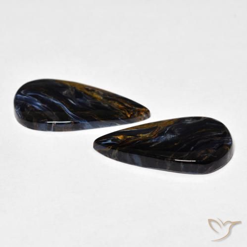 8.53 ct natürliche Mehrfarbig Pietersite-Edelsteine, Birnenform, Lichtundurchlässig