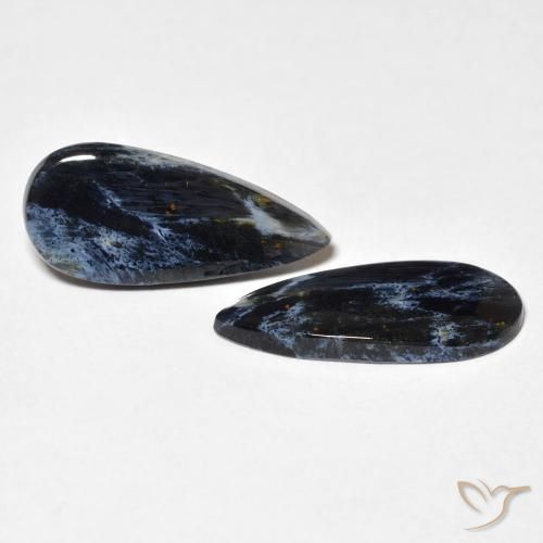 5.76 ct natürliche Mehrfarbig Pietersite-Edelsteine, Birnenform, Lichtundurchlässig