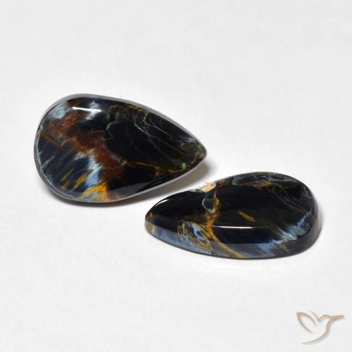 6.20 ct natürliche Mehrfarbig Pietersite-Edelsteine, Birnenform, Lichtundurchlässig