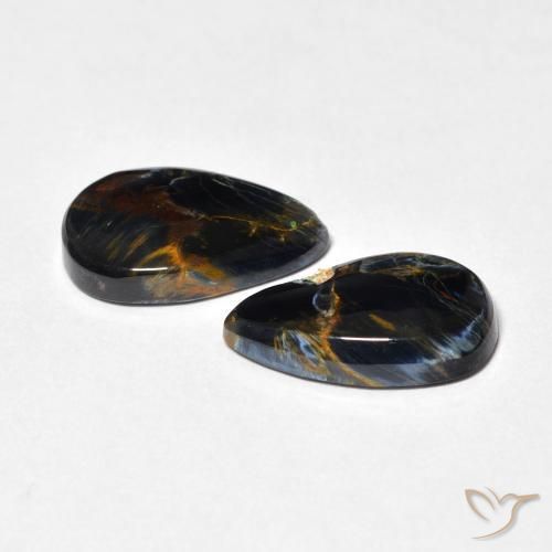 6.20 ct natürliche Mehrfarbig Pietersite-Edelsteine, Birnenform, Lichtundurchlässig
