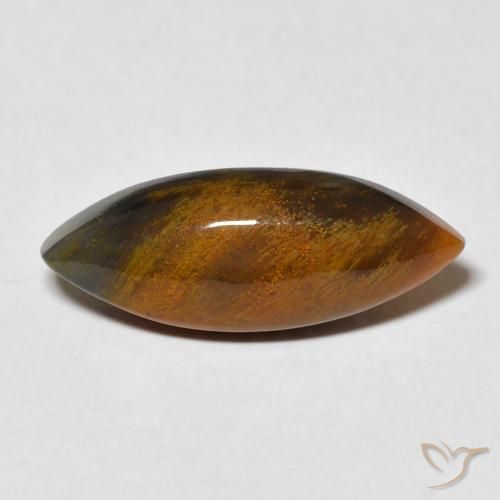 4.81ct Natürlicher Karamellbraun Pietersite, Marquise, Lichtundurchlässig