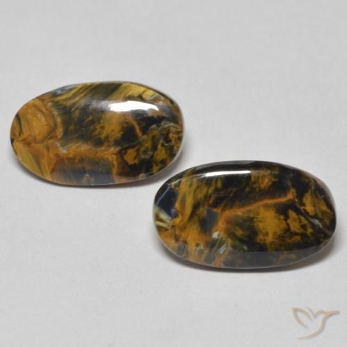 4.37ctw Natürlicher Mehrfarbig Pietersite, Oval, Lichtundurchlässig