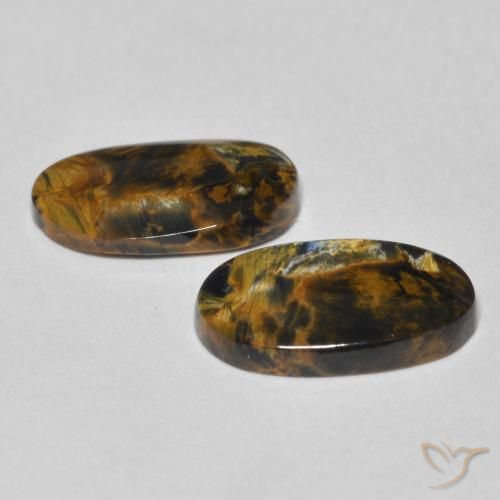 4.37 ct natürliche Mehrfarbig Pietersite-Edelsteine, Oval, Lichtundurchlässig