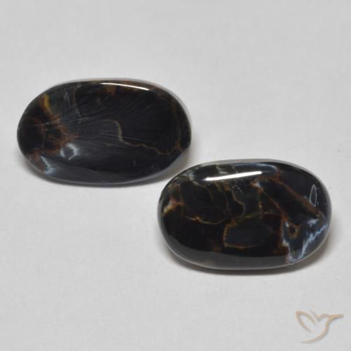 5.53ctw Natürlicher Mehrfarbig Pietersite, Oval, Lichtundurchlässig